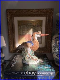 Mottahedeh Italy Porcelain Bird Grebe Heron Water birds Figurine Sculpture