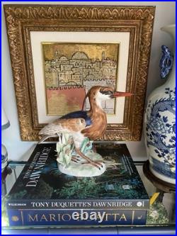 Mottahedeh Italy Porcelain Bird Grebe Heron Water birds Figurine Sculpture