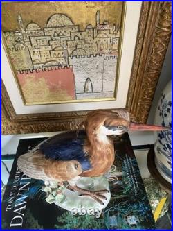 Mottahedeh Italy Porcelain Bird Grebe Heron Water birds Figurine Sculpture