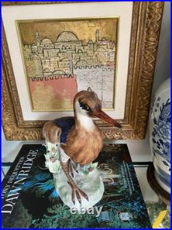 Mottahedeh Italy Porcelain Bird Grebe Heron Water birds Figurine Sculpture