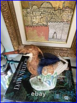 Mottahedeh Italy Porcelain Bird Grebe Heron Water birds Figurine Sculpture