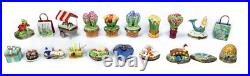 New French Limoges Trinket Box Colorful Parakeet Budgie Bird on Floral Box