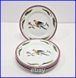 New LYNN CHASE Parrots of Paradise Bread & Butter Plates 6.5 Set of 4