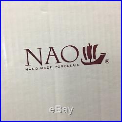 New Nao By Lladro Porcelain Statue SONG IN THE TREES Woman with Bird 02001639