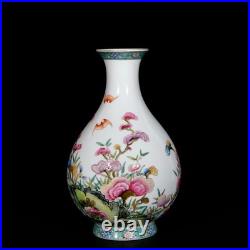 Nice Chinese Antqiue Art Hand Famille Rose Porcelain Bird YuHuChun Vase