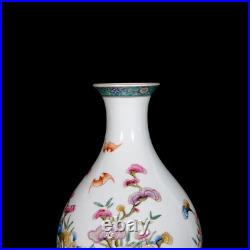 Nice Chinese Antqiue Art Hand Famille Rose Porcelain Bird YuHuChun Vase