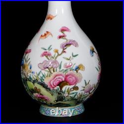 Nice Chinese Antqiue Art Hand Famille Rose Porcelain Bird YuHuChun Vase