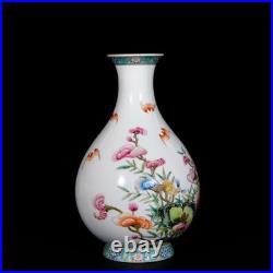 Nice Chinese Antqiue Art Hand Famille Rose Porcelain Bird YuHuChun Vase