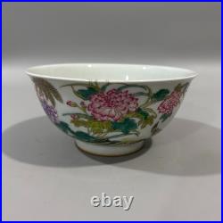 Nice Chinese Art Handmade Painting Famille Rose Porcelain Bird Bowl