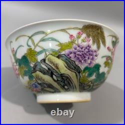 Nice Chinese Art Handmade Painting Famille Rose Porcelain Bird Bowl