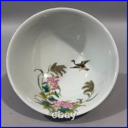 Nice Chinese Art Handmade Painting Famille Rose Porcelain Bird Bowl Nice Chinese Art Handmade Painting Famille Rose Porcelain Bird Bowl