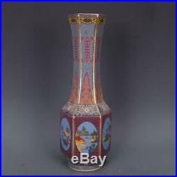 Nice Chinese Qing Colour Enamels Porcelain Bird Vase