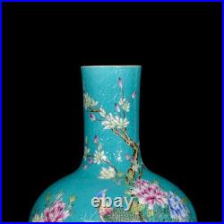 Nice Collectable Art Hand Painting Dou Polychrome Porcelain Flowers Bird Vase