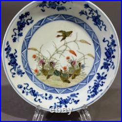 Nice Collectable Art Hand Painting XianFeng Famille Rose Porcelain Bird Plate
