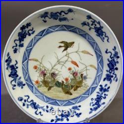 Nice Collectable Art Hand Painting XianFeng Famille Rose Porcelain Bird Plate