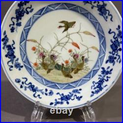 Nice Collectable Art Hand Painting XianFeng Famille Rose Porcelain Bird Plate