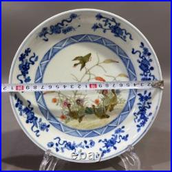 Nice Collectable Art Hand Painting XianFeng Famille Rose Porcelain Bird Plate