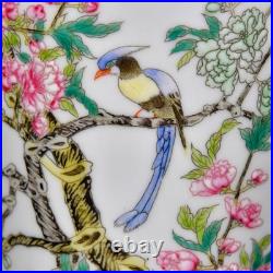 Nice Collectable Art Handmade Painting Famille Rose Porcelain Bird Mei Vase