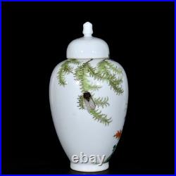 Nice Collectable Chinese Hand Famille Rose Porcelain Bird Jar
