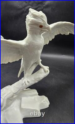 Noble Conqueror & Silent Hunter Jonathan Bronson Franklin Porcelain Bird Statue