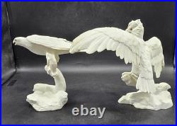 Noble Conqueror & Silent Hunter Jonathan Bronson Franklin Porcelain Bird Statue