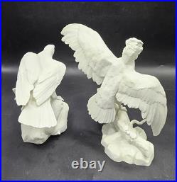 Noble Conqueror & Silent Hunter Jonathan Bronson Franklin Porcelain Bird Statue