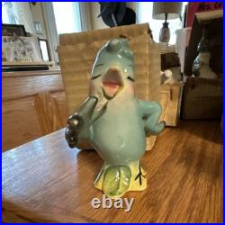 Norcrest Napco Ceramic Blue Bird Salt & Pepper Hand Painted Glossy MPN 8702H