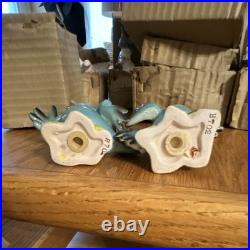 Norcrest Napco Ceramic Blue Bird Salt & Pepper Hand Painted Glossy MPN 8702H