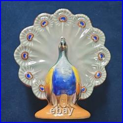 Noritake Handpainted Porcelain Peacock Bird Figurine Handmade Made in Japan