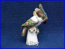 Nymphenburg Cockatoo statue Josef Wackerle Colorfull Porcelain bird statue