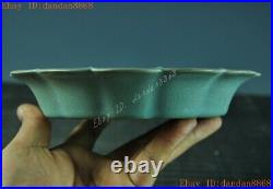 Old China Official kiln porcelain glaze Crane bird statue Dish plate tray statue