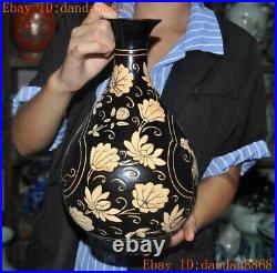 Old China chinese Jizhou kiln porcelain bird Zun Cup Bottle Pot Vase Jar Statue