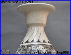 Old China dynasty Cizhou kiln porcelain Phoenix bird statue Bottle Pot Vase Jar