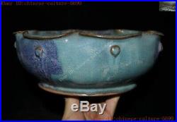 Old China official kiln Jun porcelain glaze gem Phoenix bird Tea cup Bowl statue