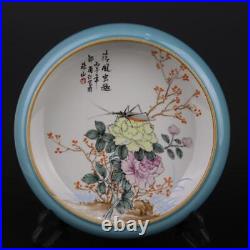 Old Chinese porcelain color Painted Flower bird jar pots Pen washing a290