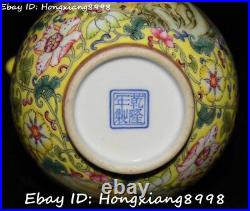 Old Qianlong Year Enamel Porcelain Magpie Bird Wine Tea Pot Cup tray Chahai Set