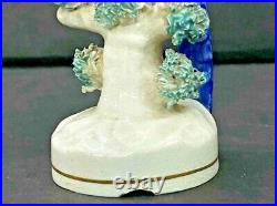 Old Vintage Rare Hand Painted Porcelain Parrot Sitting On Tree Statue / Figurine