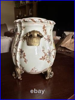 Ormolu Song Bird Planter French Porcelain