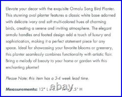 Ormolu Song Bird Planter French Porcelain