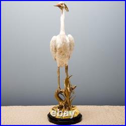 Ornate Porcelain And Bronze Heron Bird Figurine 24