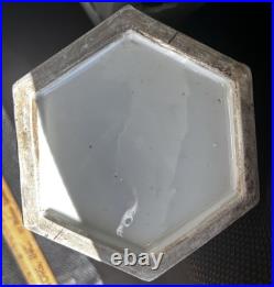 Pair Antique Circa 1900 Chinese Hand Painted Birds Porcelain Hat / Wig Stands