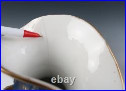 Pair Antique French Limoges Aesthetic Porcelain Vase Birds Japonisme Orientalist