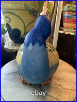 Pair Colorful Japanese Kutani Geese Ducks Porcelain Clay Andrea by Sadek