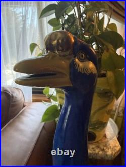 Pair Colorful Japanese Kutani Geese Ducks Porcelain Clay Andrea by Sadek