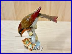 Pair Herend Hungary Hand-Painted Songbird Figurines -1930s & 1960