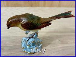 Pair Herend Hungary Hand-Painted Songbird Figurines -1930s & 1960