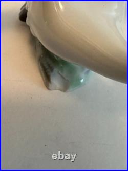 Pair Lladro Landing Crane Bird 1600 & 1598 Porcelin Figurine Spain Set of 2 Nice