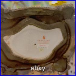 Pair Of Castilian Large Green Parrot Ormalu Candle Holders Porcelain & Bronze Pair Of Castilian Large Green Parrot Ormalu Candle Holders Porcelain & Bronze