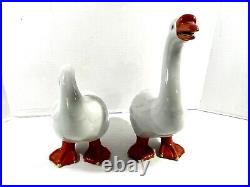 Pair Of Chinese Export Porcelain Figural Ducks