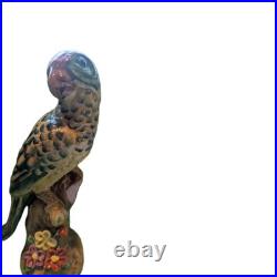 Pair Of Majolica Style Ceramic Birds